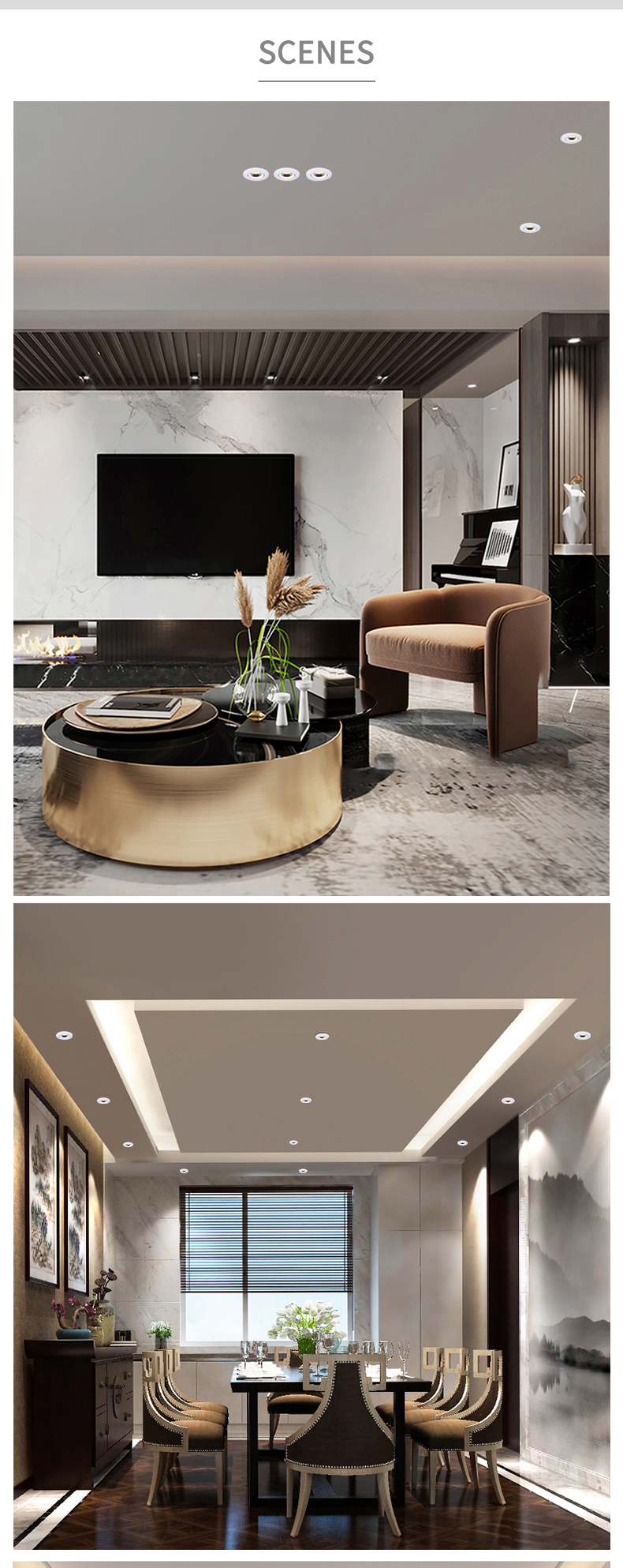 Indoor Lighting Ceiling Lights Wifi Dimmable 11w COB Recessed Led Anti Glare smart downlight