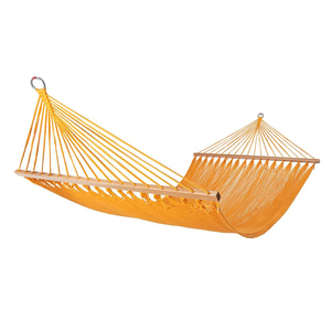 Deux Personnes Couchage Lit Balançoire Double <span class=keywords><strong>Hamac</strong></span> En Corde De Coton avec Bois Barre D'écartement (450 LB) - Product Image 5