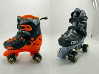 Nouveaux patins à roulettes unisexes pour enfants et adultes, à double rangée, réglables, décontractés, adaptés aux débutants, coque en PVC, roues en PU, modèle avec lumières