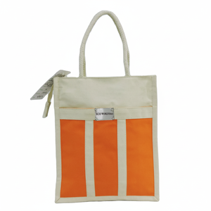 กระเป๋าช้อปปิ้งผ้าแคนวาสพิมพ์ลายกระเป๋าปอกระเจาขนาดใหญ่แฟชั่นผลิตในอินเดีย - Product Image 1