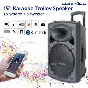 Ta15 2305T 15Inch Ngoài Trời Màu Xanh Răng Di Động Có Thể Sạc Lại Âm Thanh Hộp Công Suất Cao Âm Thanh Loa - Product Image 3