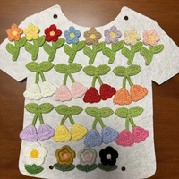 Patchs de fleurs au crochet broderie appliques fruits fer sur cerise raisin ananas fraise pastèque patchs