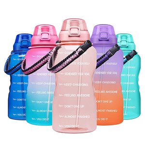 Bouteille d'eau en Tritan sans BPA, hydratant, imperméable, sans BPA, PETG, grande bouteille de Fitness, naturelle, avec couvercles, 1 cuillère - Product Image 6
