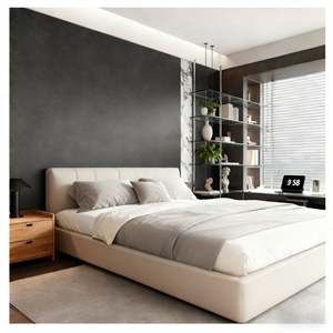 <span class=keywords><strong>Carta</strong></span> <span class=keywords><strong>da</strong></span> <span class=keywords><strong>Parati</strong></span> in PVC 3D Goffrata Nera Testurizzata, Autoadesiva, Impermeabile, in Vinile Moderno per Camera <span class=keywords><strong>da</strong></span> Letto e Soggiorno - Product Image 4