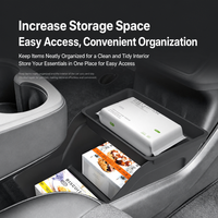 Organisateur de rangement sous console compatible Tesla Model Y 2025 en élastomère thermoplastique, style minimaliste, optimise l'espace