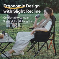 Chaise de pêche pliable à assise large, sans assemblage requis, avec double rangement, idéale pour le camping en plein air