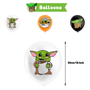Cartone animato di alta qualità Cool <span class=keywords><strong>Star</strong></span> Yoda guerra tema festa di compleanno decorazioni Set con palloncini Banner decorazione per bambini - Product Image 6