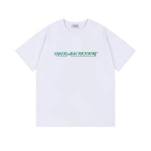 Camiseta de algodón puro con estampado de flechas de nuevo estilo, holgada y casual, de verano, de manga corta para hombre y mujer - Product Image 3