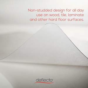 Tapis de chaise transparent moderne Alera pour sols durs, 36'' x 48'', en PVC et PET, lavable, avec rebord, sans picots, pour usage extérieur et domestique - Product Image 2