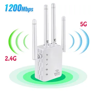 מהדר אלחוטי 1200Mbps ארוך טווח אות 4G 5G gsm Wi-Fi אנטנת מגבר אות רשת Extender Wifi מהדר