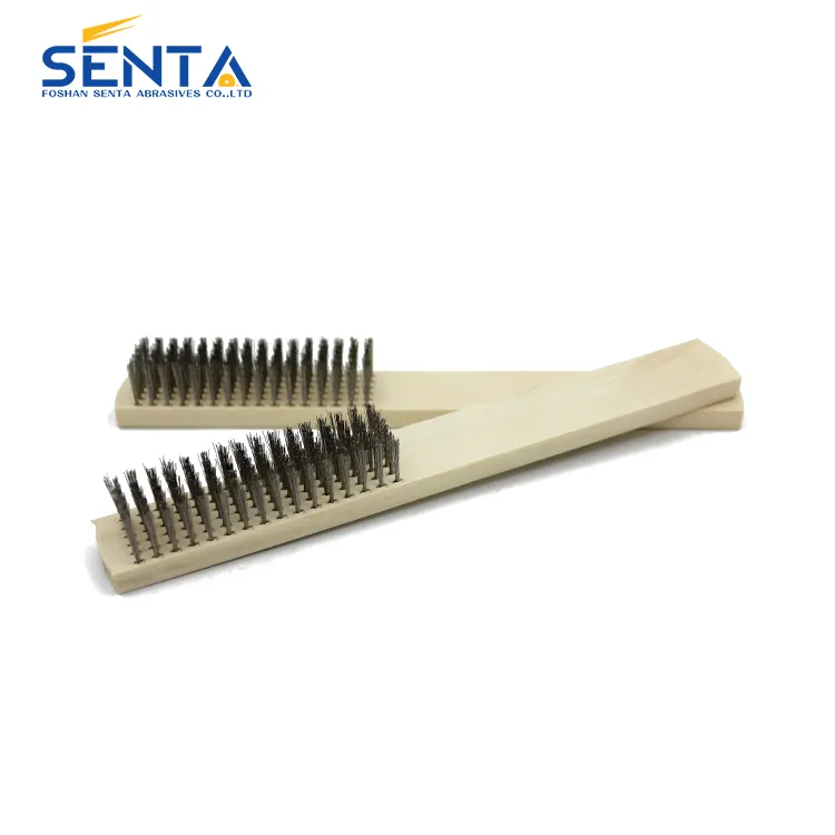 Wire Brush High Quality Brass Wire Cleaning with Wooden Handle in Brush