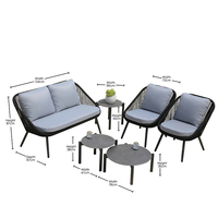 OSMEN Riviera Dia.76 Table basse de table en aluminium fritté pour l'extérieur pour le patio et le jardin.
