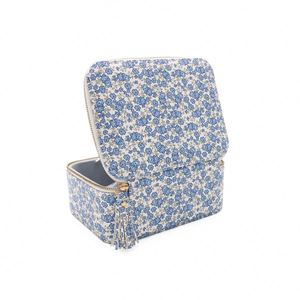 Modern Luxury Eco-friendly Jewelry Travel Organizer Box with Mirror Design and Zipper Closure for <strong>Jewellery</strong> <strong>Storage</strong> - Product Image 3