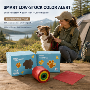 High Quality Luxury Cartoon Waterproof Portable Biodegradable Plastic Unscented GRS Certified Doggy Poop Bags - Product Image 1