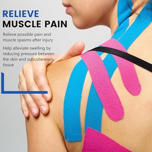 Cintas <span class=keywords><strong>de</strong></span> kinesiología autoadhesivas acrílicas Tiras musculares <span class=keywords><strong>de</strong></span> fisio sin látex para soporte <span class=keywords><strong>de</strong></span> articulación <span class=keywords><strong>de</strong></span> tobillo Atlético Kinesiología <span class=keywords><strong>de</strong></span> fusión en caliente - Product Image 4