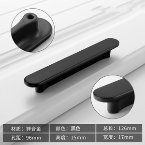 มือจับลิ้นชักรูปตัวทีทำจากสังกะสีแบบเรียบง่ายสำหรับตู้เสื้อผ้าตู้เสื้อผ้าใช้ในห้องนอนและโรงแรม-ตู้ในห้องครัวและห้องน้ำที่มีน้ำหนักเบา - Product Image 4