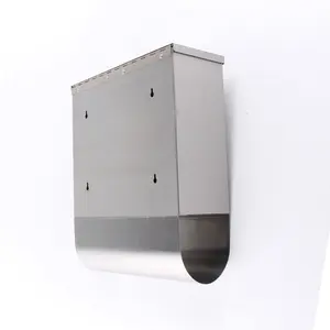 Kotak Surat Baja Tahan Karat dengan Kunci, Kotak Huruf Kapasitas Besar Terpasang Di Dinding dengan Kompartemen Koran