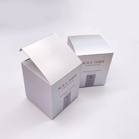 Luxury Paper Packaging Suppliers Textured Cardboard Boxes Recyclable Packaging Candle Paper Boxes Custom logo