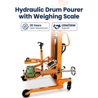 Verseur de fûts d'huile hydraulique de 400 kg avec rotation à 180 degrés et hauteur de levage de 1,35 m pour fûts en acier de 55 gallons, alimentation des mélangeurs industriels