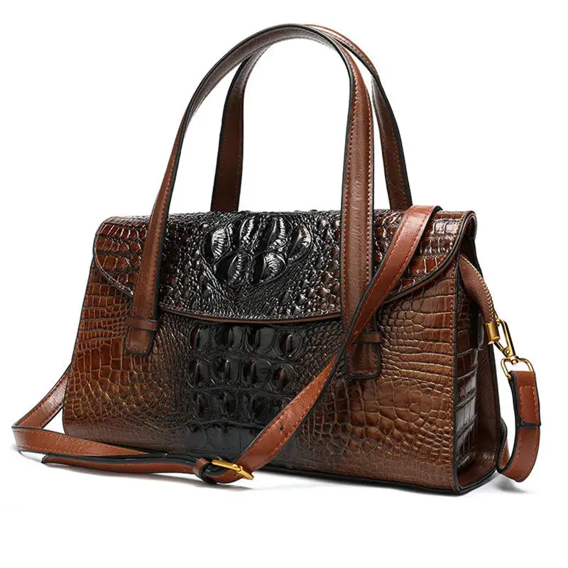Kalanta OEM Tasche Frauen Mode Alligator Leder Leder Handtaschen Damen Tasche einfache Damen Umhängetasche Messenger Handtasche