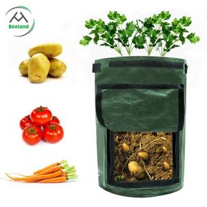 Sacs de culture écologiques pour la maison et la ferme, sacs de culture en plastique PE pour pommes de terre, carottes, oignons et légumes - Product Image 1