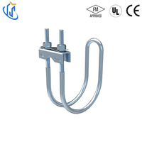 Serre-câble latéral réglable UTT13 U Sling pour support de chemin de câbles, en acier au carbone électrogalvanisé, certifié UL FM CE