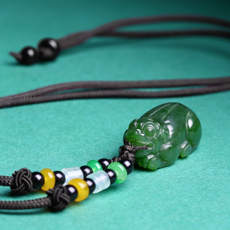 HMOIS Jade Stone Jewelry Price Wholesale Wealth and Fortune Green Jade Pendants for men