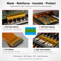 Feuille d'isolation en film polyimide PI découpée sur mesure, haute température, sans adhésif, qualité Gold Finger, pour FPC, PCB, batterie, accessoires électroniques