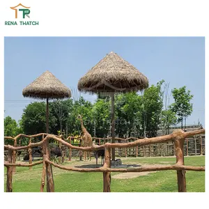 Recyclable anti-UV plastic artificial thatch house pergola gazebo thatch roofing artificial synthetic