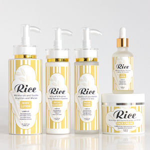 Натуральный набор для ухода за кожей риса против морщин, частная марка, уход за лицом и телом для всех типов кожи, поставка OEM/OM - Product Image 1