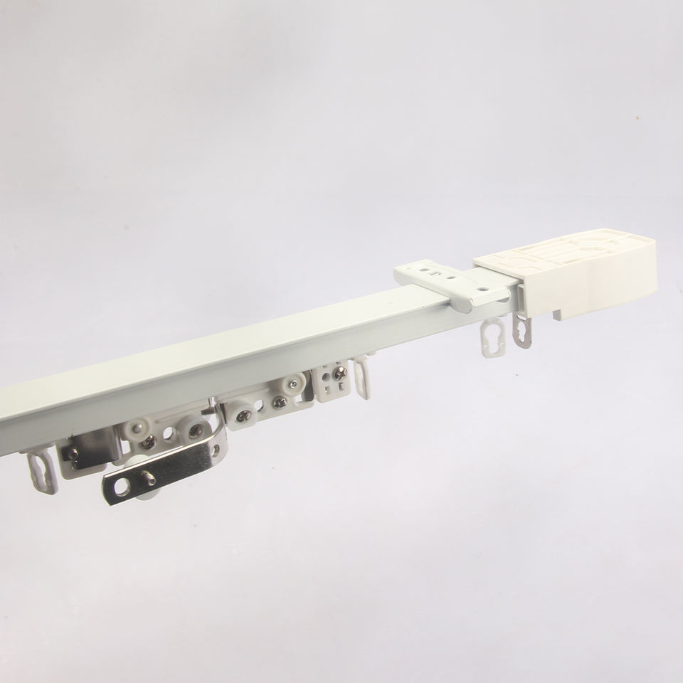 Smart Motorized Ripple Fold Electric Metal Iron Curtain Track System ...