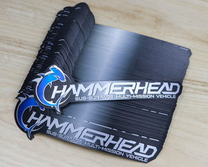 Adhesivo de diseño personalizado troquelado de aluminio metálico cromo vinilo plateado cepillado pegatinas - Product Image 3