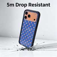 Coque de téléphone magnétique étanche avec plaque arrière amovible, motif dessin animé, pour 17 Pro, compatible charge sans fil, TPU+PC, avec motifs personnalisables pour usage quotidien