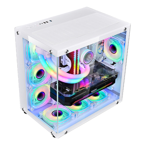Tùy chỉnh Snowman Trắng PC chơi Game trường hợp đầy đủ tháp với EATX/ATX/mATX/<span class=keywords><strong>Mini</strong></span> <span class=keywords><strong>ITX</strong></span> Cooler Fan USB cổng phía trước khung máy tính để bàn bằng nhựa - Product Image 4
