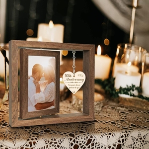 Xoay khung ảnh máy tính để bàn xoay xoay khung ảnh kỷ niệm khung ảnh bằng gỗ xoay khung ảnh vật nuôi tưởng niệm bưu thiếp - Product Image 2