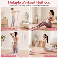 Bande de Résistance à Pédale pour la Récupération Post-partum du Plancher Pelvien avec Élastique en Latex pour l'Assistance aux Sit-up et l'Entraînement des Jambes, du Dos et des Épaules