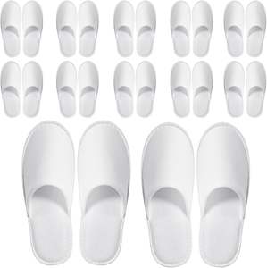 Chaussons de spa, chaussons d'hôtel antidérapants en polaire, chaussons lavables et réutilisables pour hôtel, invité, voyage, mariée - Product Image 1