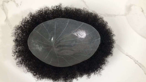 Prótesis Capilares de PU Ultrafinas al por Mayor, Cabello Humano Afro Rizado de 4mm, 8x10, Toupee para Hombres, Reemplazo Capilar Masculino - Product Image 3