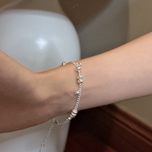 S925 Sterling Silver Bạc Hàn Quốc Phong Cách Thời Trang Chuỗi Vòng Đeo Tay Đơn Giản Cơ Bản Mô Hình Với Niche Thiết Kế Trang Sức Thanh Lịch - Product Image 1