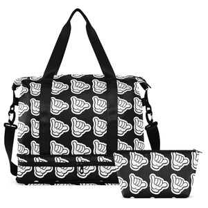 กระเป๋ายิมแบบยูนิเซ็กซ์ ลายอโลฮ่า ชาก้า กระเป๋าเดินทางแบบพับได้ กระเป๋าเดินทางค้างคืน กระเป๋าเดินทางแบบดัฟเฟิล กระเป๋ากีฬาพร้อมช่องใส่รองเท้า - Product Image 2