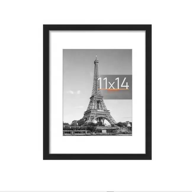 Wholesale cheap simple black white gold ps plastic photo certficicate picture frame wall art