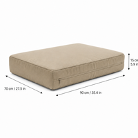 Coussin de banc d'extérieur antidérapant, imperméable, résistant aux UV, avec housse amovible et lavable, en mousse haute densité de 15 cm d'épaisseur