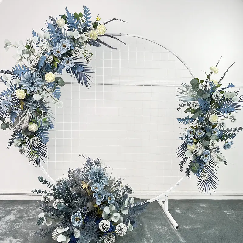 XA शादी समारोह के लिए अनुकूलित कृत्रिम वेदी चर्च सजावट फूलों की व्यवस्था मेहराब फूलों से सजाया गया