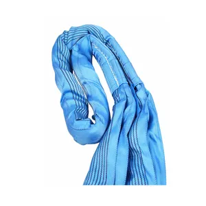 manufacture 8T blue color Polyester round sling certification