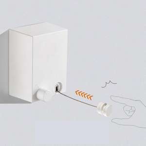 Tendedero Retráctil Automático para Balcón, de Acero Inoxidable, con Marco de Plástico, Plegable, sin Perforaciones, para Exteriores - Product Image 6