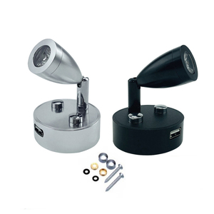 <span class=keywords><strong>12V</strong></span> Tactile Capteur <span class=keywords><strong>LED</strong></span> Mur Lampe Noir Argent <span class=keywords><strong>12V</strong></span> 24V 3W RV Spotlight USB <span class=keywords><strong>Camping</strong></span>-<span class=keywords><strong>Car</strong></span> CaravanLED Lumière Ampoule - Product Image 2