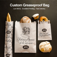 Expédition rapide plat Glassine ciré sac frites biscuits Dessert Sandwich fête faveur papier sulfurisé sac à déjeuner