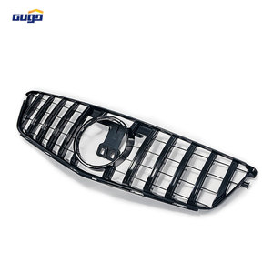 Gugo กระจังหน้า W204สำหรับ Mercedes Benz C Class 2008 - 2014 GT <span class=keywords><strong>panamericana</strong></span> ตะแกรงกันชนสีดำตาข่าย - Product Image 3