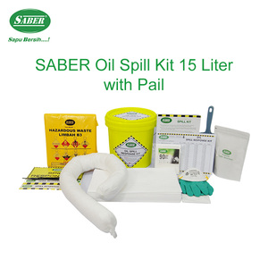 Kit de detención de derrames de aceite SABER duradero de 15 litros con cubo, kit selectivo de limpieza de emergencia con cubo para talleres y fugas de maquinaria - Product Image 4