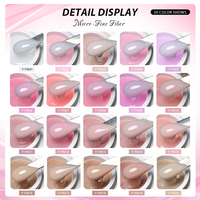 Gel Constructeur Micro-Fibre Deroi Sans HEMA ni TPO Couleur Nude Réparateur d'Ongles Gel UV Fonctionnel pour Extension d'Ongles pour Salon de Manucure